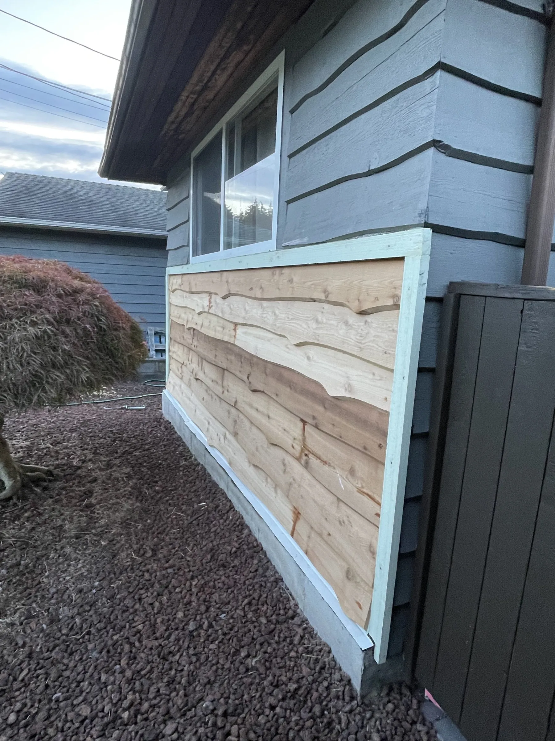 New siding going on