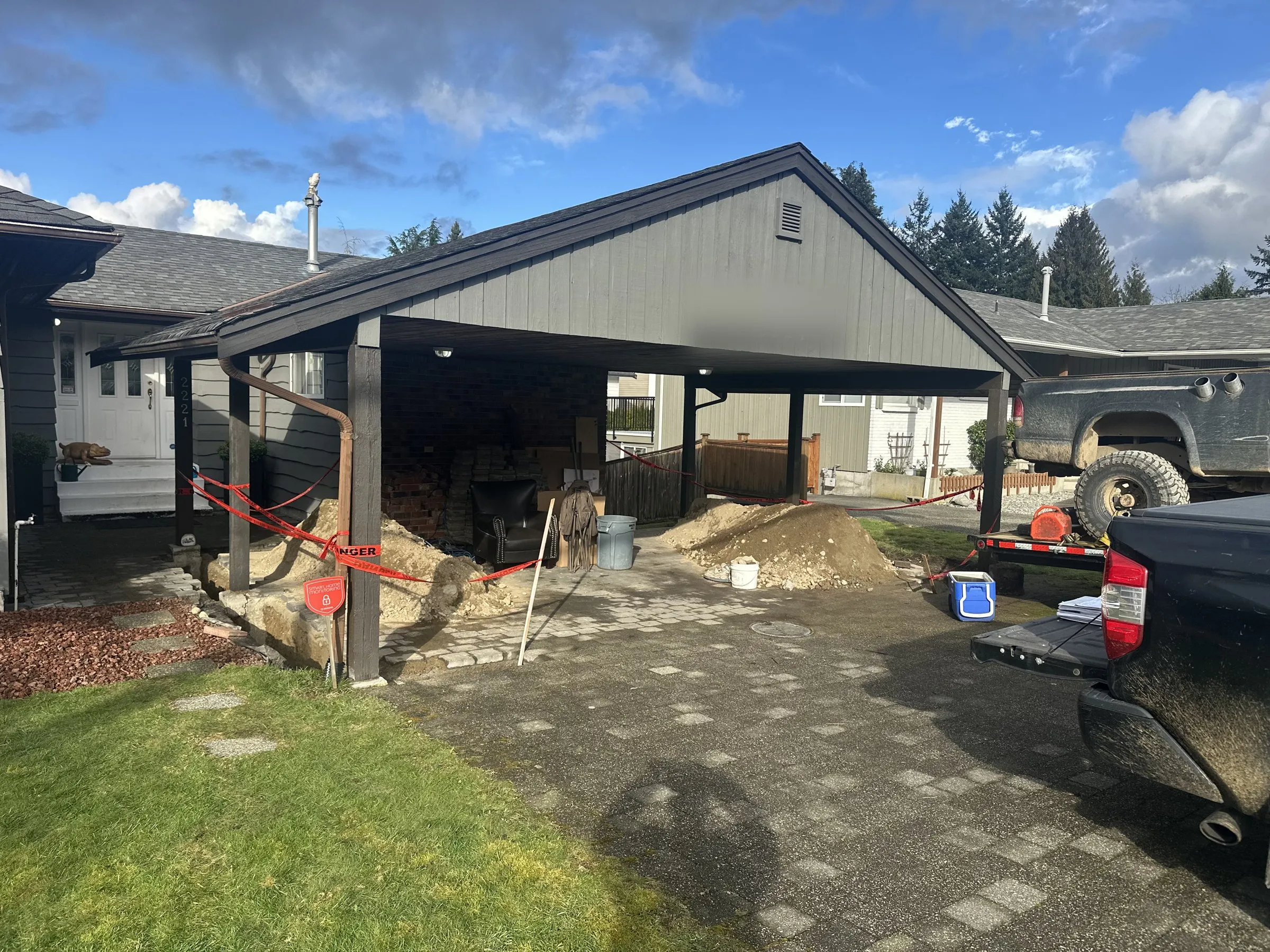 Footings in progress