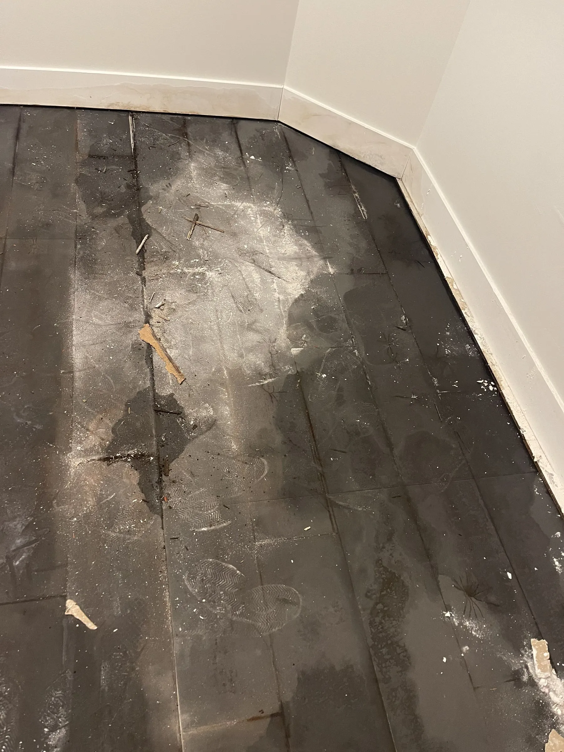 Subfloor exposed and ready for new flooring